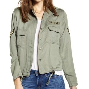 Rails Maverick jacket military small patches sage green